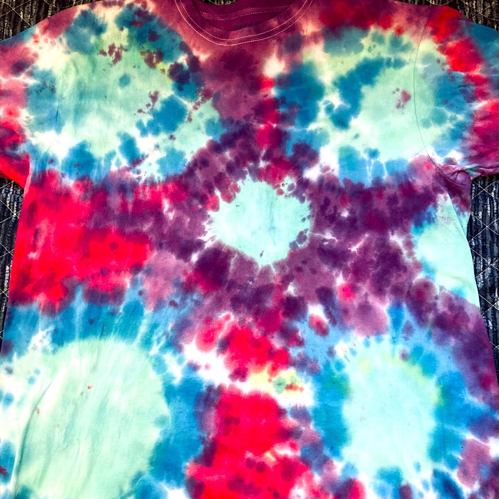 Ice dye T-shirt size XL.